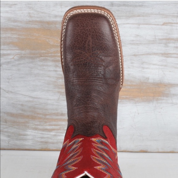 Tony Lama Cowboy Distressed Leather Boots - Picture 2 of 5